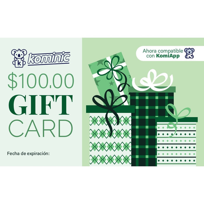 Tarjeta de Regalo Física Kominic