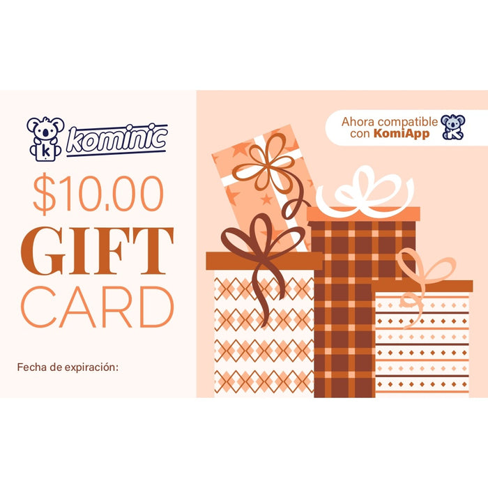 Tarjeta de Regalo Física Kominic