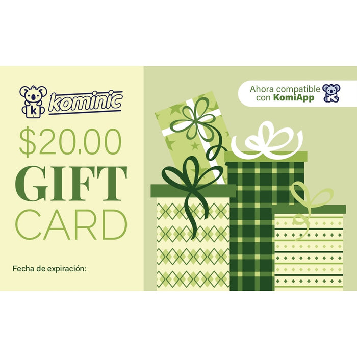 Tarjeta de Regalo Física Kominic