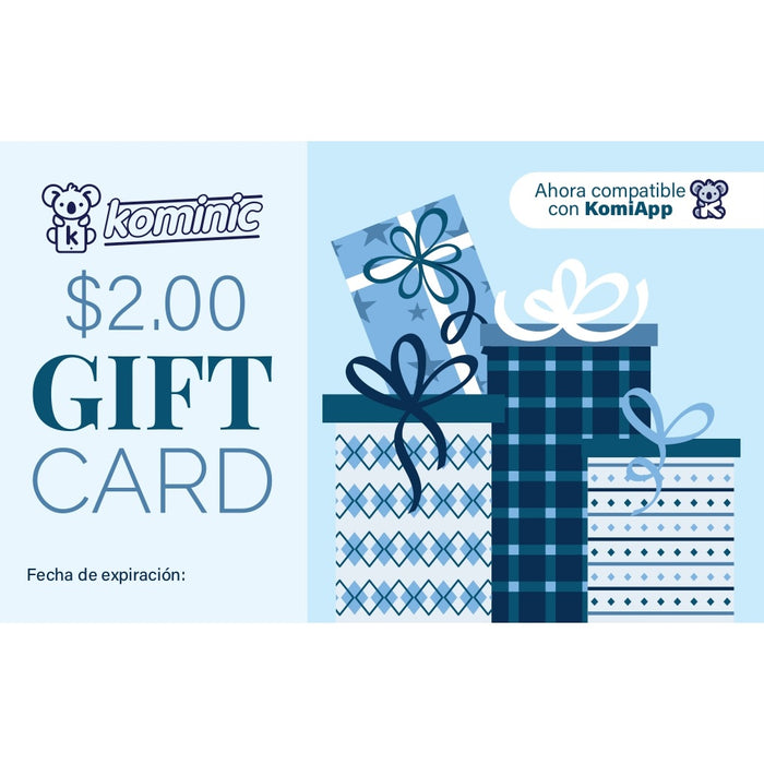 Tarjeta de Regalo Física Kominic