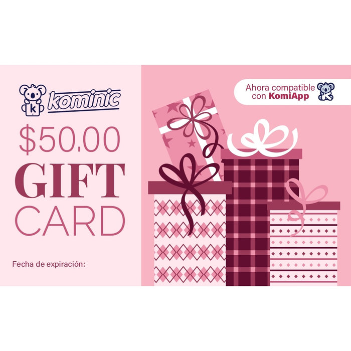 Tarjeta de Regalo Física Kominic