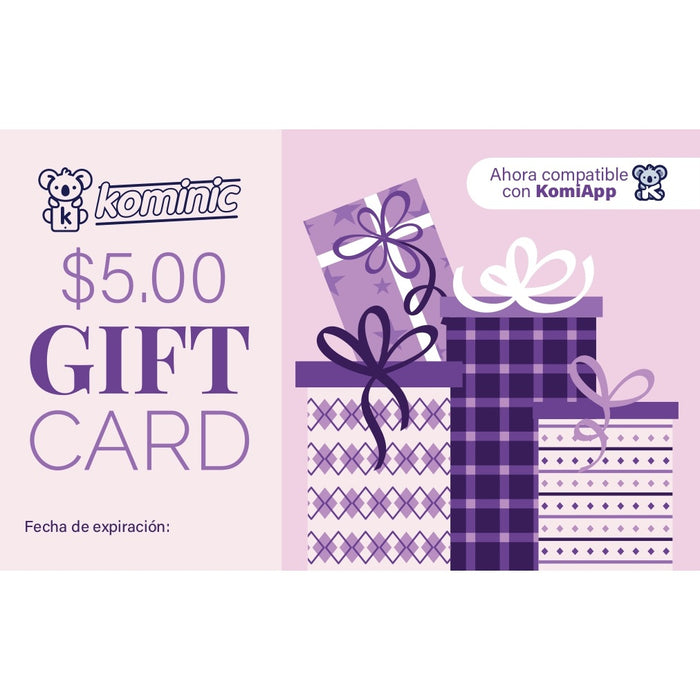 Tarjeta de Regalo Física Kominic