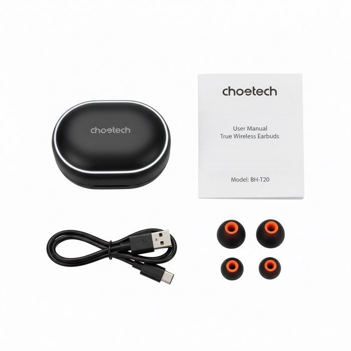 6 Unidades de Audífonos Inalámbricos Choetech TWS BH-T20
