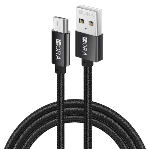 Cable Trenzado V8 2.4A 1Hora USB A - Micro USB 1M (Carga Rápida)
