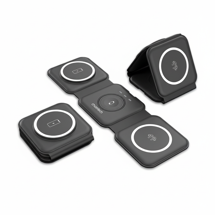 6 Unidades de Cargador Inalámbrico Plegable 3 en 1 Choetech T588-F