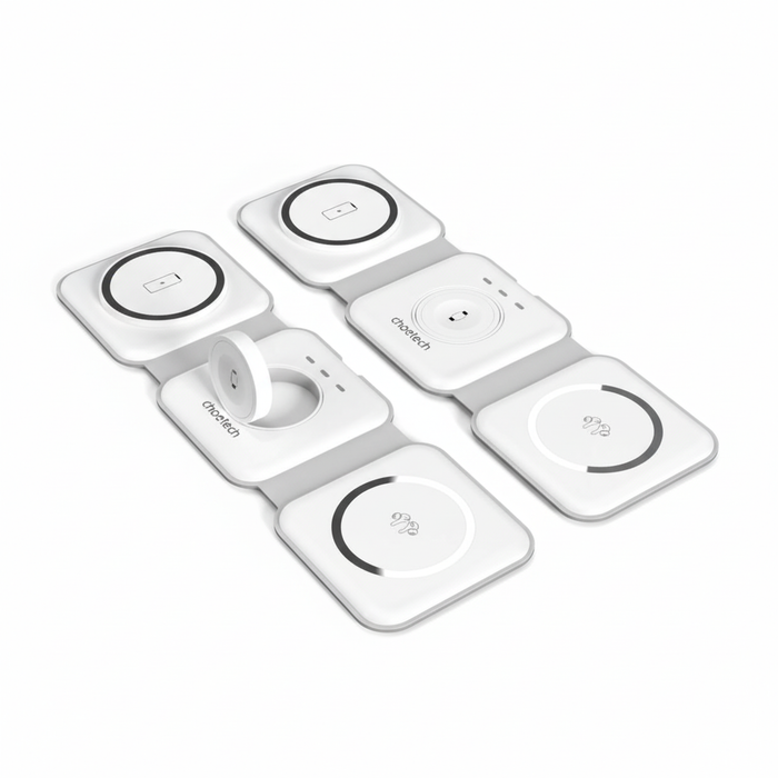 6 Unidades de Cargador Inalámbrico Plegable 3 en 1 Choetech T588-F