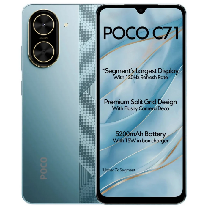 Celular Xiaomi Poco C71 6.68" - Dual SIM - 128GB ROM | 4GB RAM