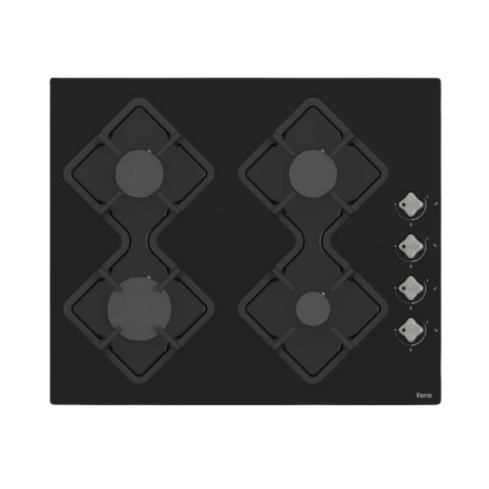Estufa Empotrable a Gas de 4 Quemadores Ferre KA023 - Acero Inoxidable