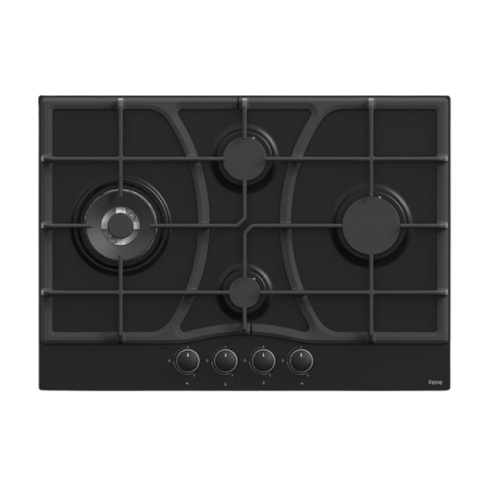 Estufa Empotrable a Gas de 4 Quemadores Ferre BF082 - Acero Inoxidable