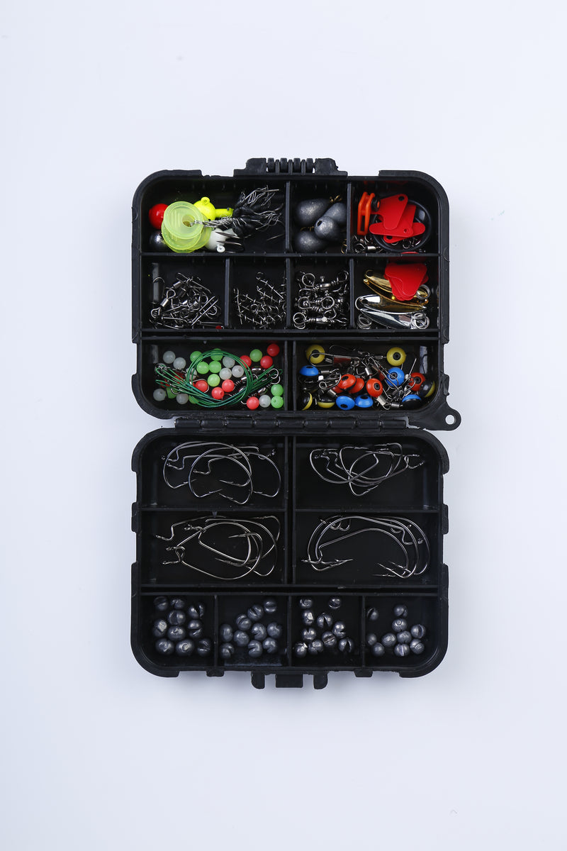 Complete Fishing Accessories Set – 188 Pieces with Storage Box