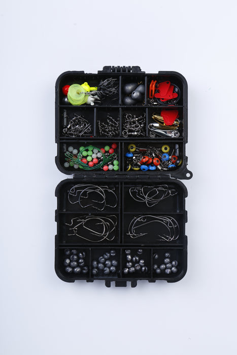 Complete Fishing Accessories Set – 188 Pieces with Storage Box