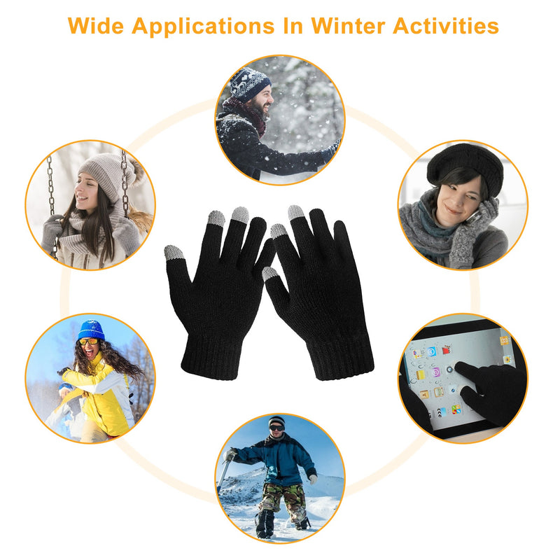 Full Finger Knitted Gloves - Cold Resistant and Screen Compatible