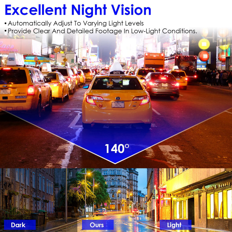 Front Car Camera – 2K HD with IPS Screen, Loop Recording, and 32GB Card