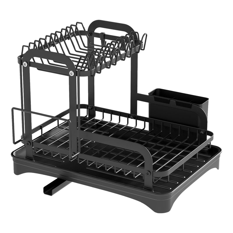 Dish and Utensil Organizer for Kitchen – Compact Rust-Proof Drainer