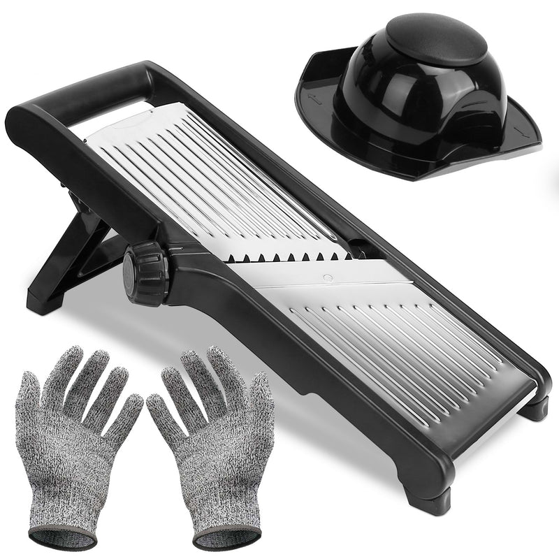 Kitchen Slicer and Grater – Multifunctional Mandoline with Peeler and Food Holder