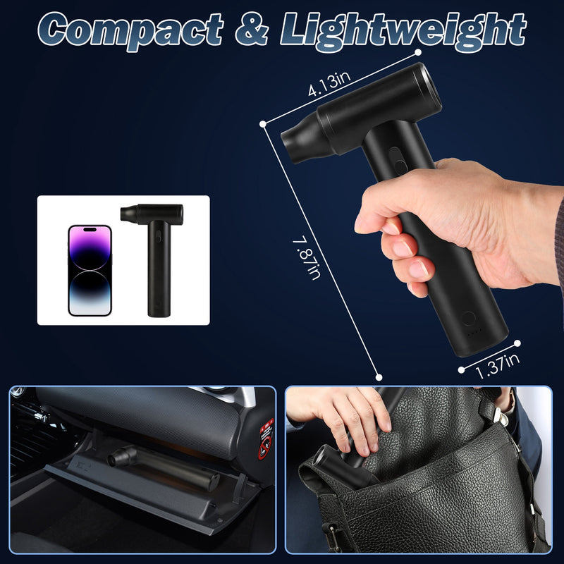 Vacuum and Electric Blower – Portable Compressed Air with Continuous Speed and Long-Lasting Battery
