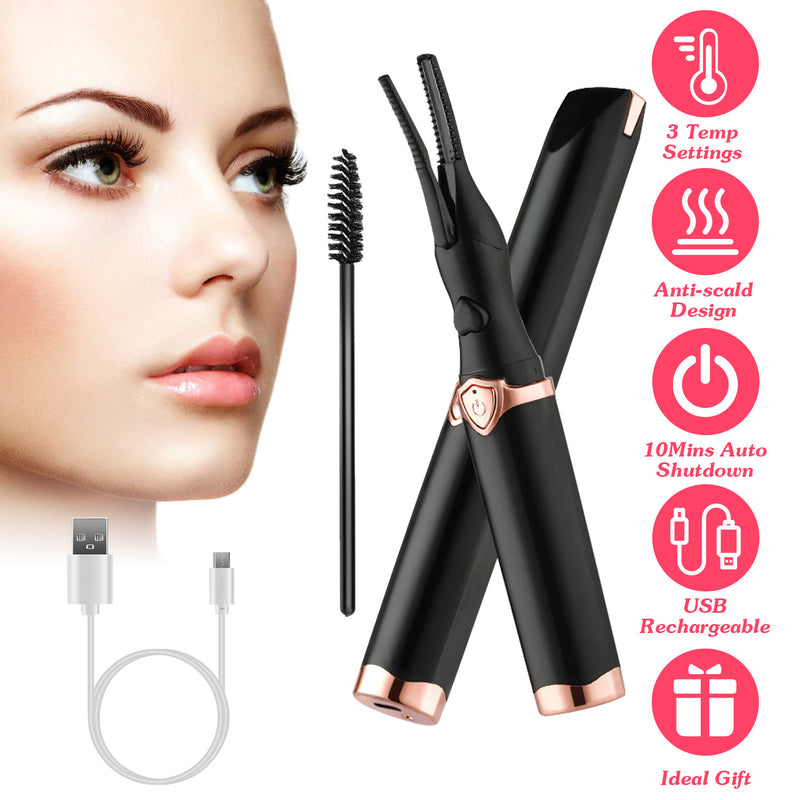 Natural Eyelash Curler - Electric with Comb and 3 Heat Settings