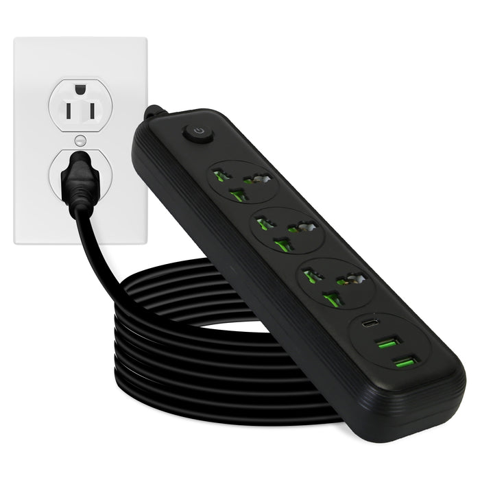 2500W Power Strip – With 6FT Cord and USB-A/USB-C Ports
