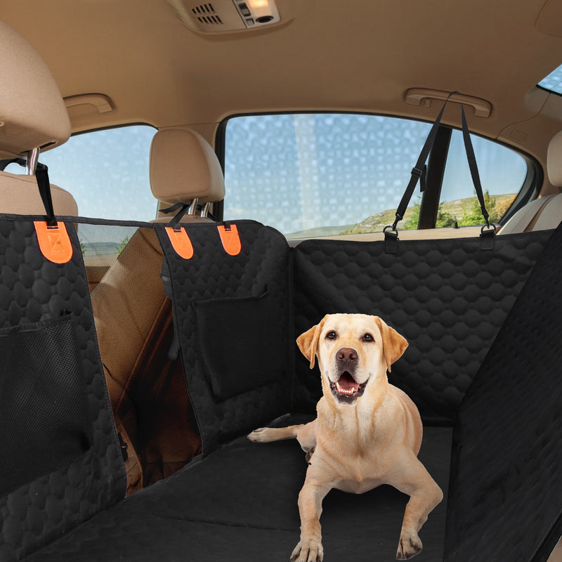 Rear Pet Seat Cover with Zipper and Side Flaps