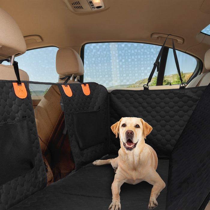Rear Pet Seat Cover with Zipper and Side Flaps