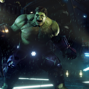 Videojuego Marvel Avengers para PlayStation 5, caja con arte del juego y logotipo de los Vengadores en la portada.