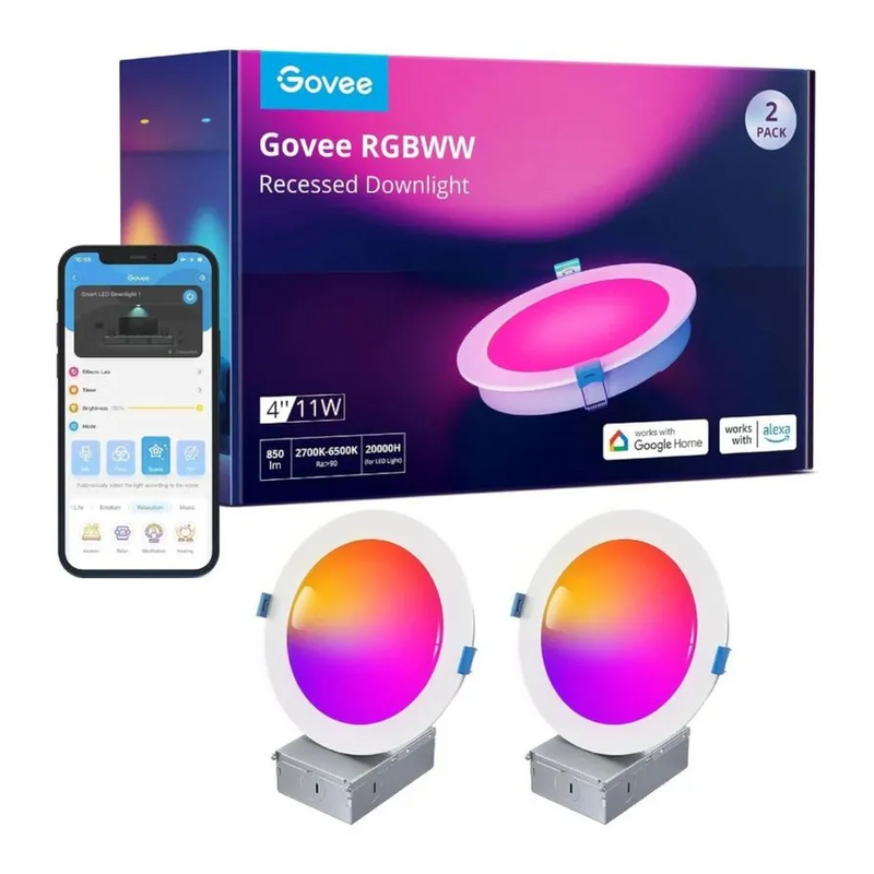 Luces empotrables LED (2 piezas) Govee RGBWW H601B