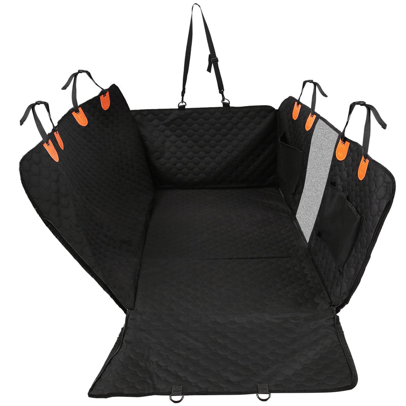 Rear Pet Seat Cover with Zipper and Side Flaps