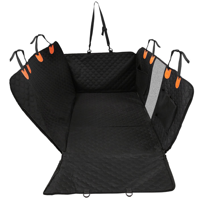 Rear Pet Seat Cover with Zipper and Side Flaps