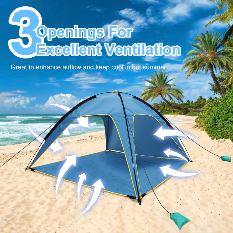 Beach Tent for 4–6 People – UPF50+ Waterproof