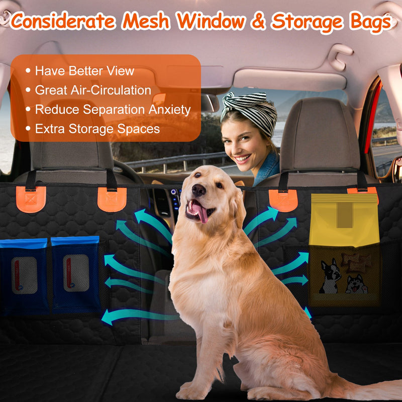 Rear Pet Seat Cover with Zipper and Side Flaps