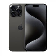 Celular Apple iPhone 15 Pro Max 6.7" con pantalla grande, 1TB de almacenamiento y 8GB de RAM, dorado y con doble cámara trasera.