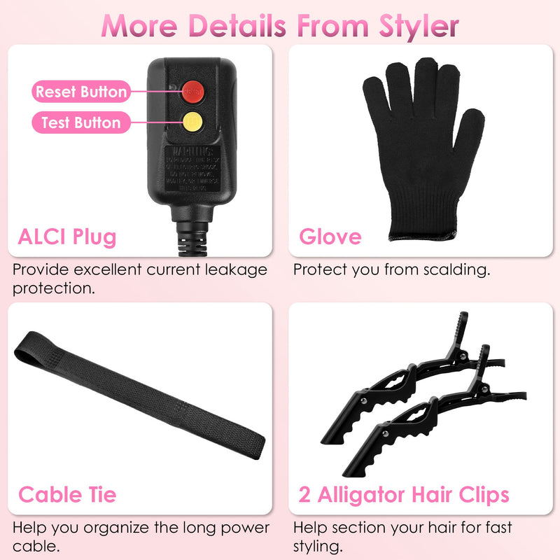 Hot Air Brush – 5-in-1 Kit for Straightening, Curling, and Drying Hair