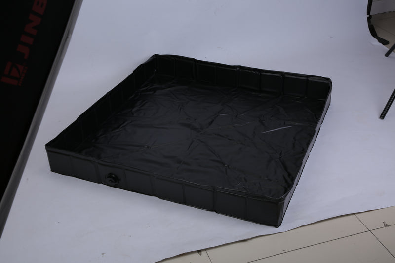 Portable Folding Shower Tray – PVC with Drainage Hose