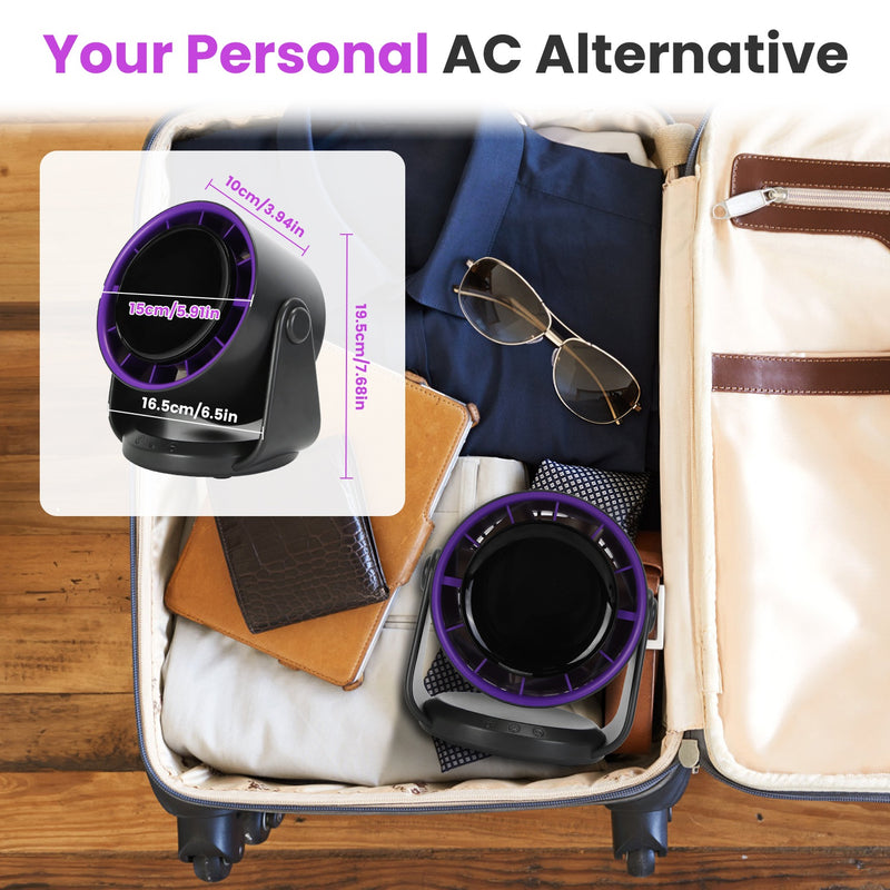 Portable Desk Fan – Rechargeable with Tilt Angle for Home and Office