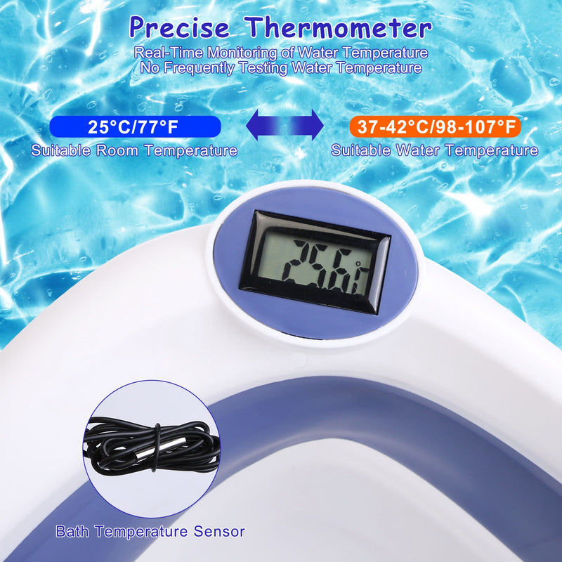 Portable Bathtub – Bathtub for Newborns and Toddlers with Easy Drain