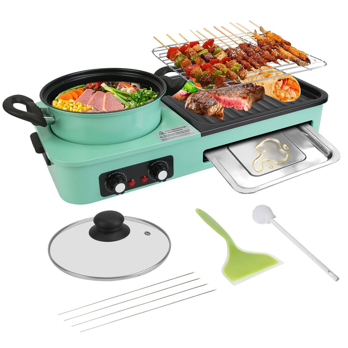 3-in-1 Multifunctional Electric Pot – Grill, Frying Pan, and Hot Pot 1600W