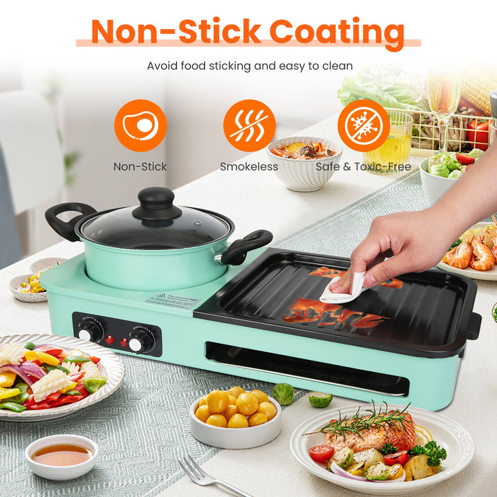 3-in-1 Multifunctional Electric Pot – Grill, Frying Pan, and Hot Pot 1600W
