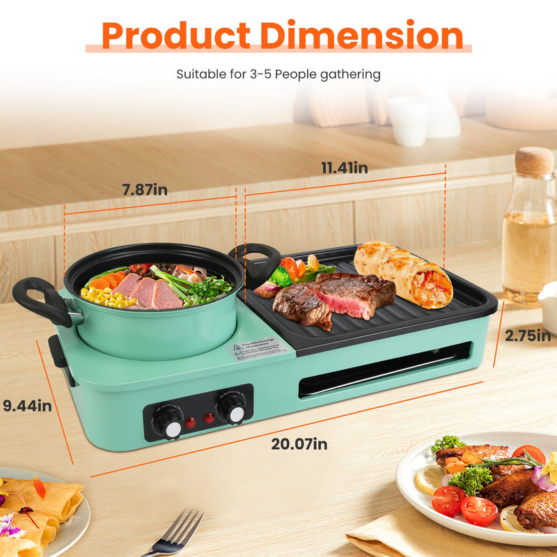 3-in-1 Multifunctional Electric Pot – Grill, Frying Pan, and Hot Pot 1600W