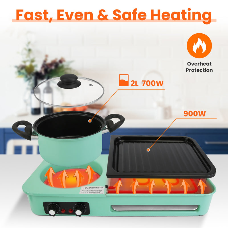 3-in-1 Multifunctional Electric Pot – Grill, Frying Pan, and Hot Pot 1600W