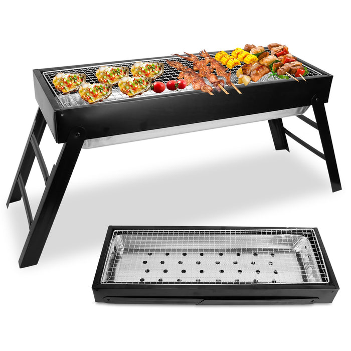 Portable Folding Charcoal Grill – Iron and Stainless Steel