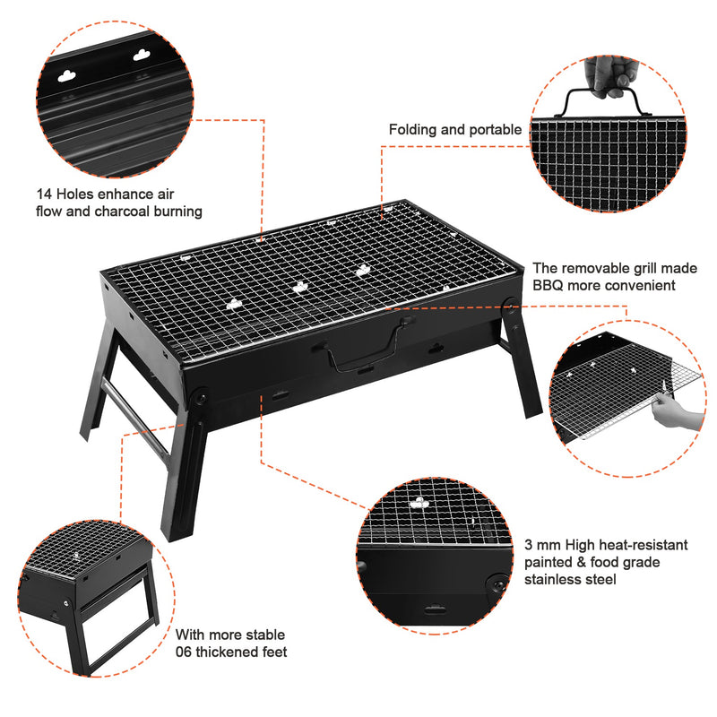 Portable Travel Barbecue - Folding Grill for Picnics and Camping