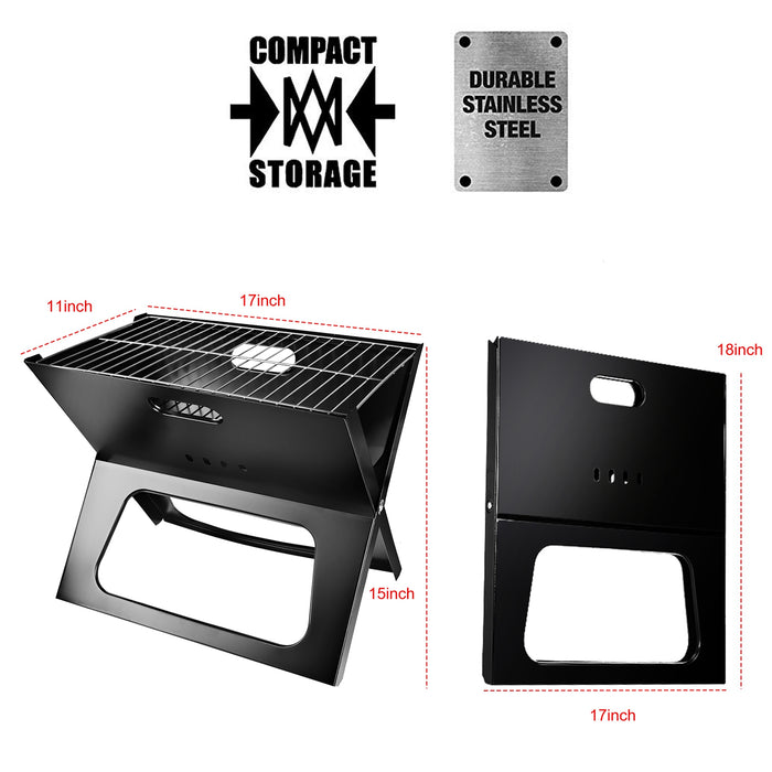 Travel Grill - Foldable Charcoal BBQ for Garden and Camping