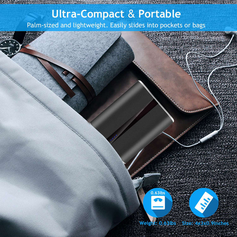 Portable Charger 12000mAh – Power Bank Dual USB 3.1A for Travel and Emergencies