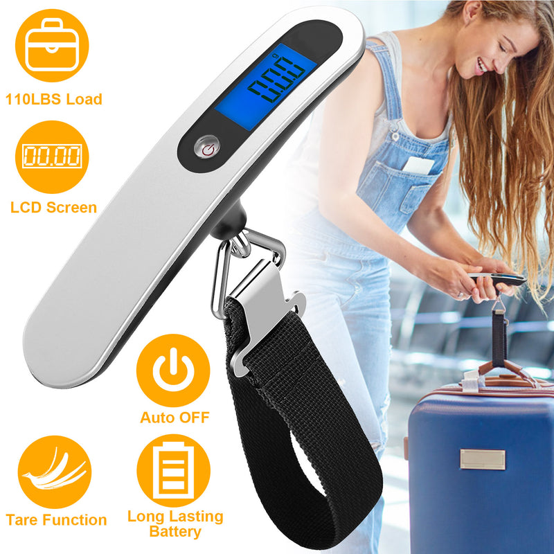 Digital Portable Luggage Scale - 50 kg/110 lbs with LCD Display