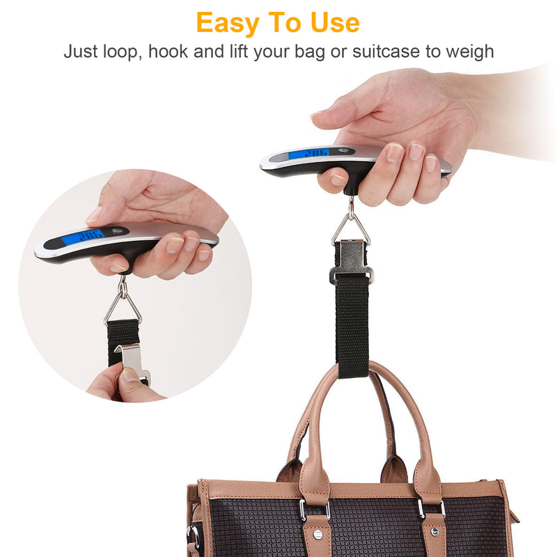Digital Portable Luggage Scale - 50 kg/110 lbs with LCD Display