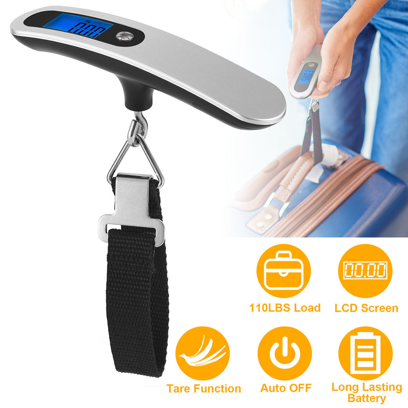 Digital Portable Luggage Scale - 50 kg/110 lbs with LCD Display