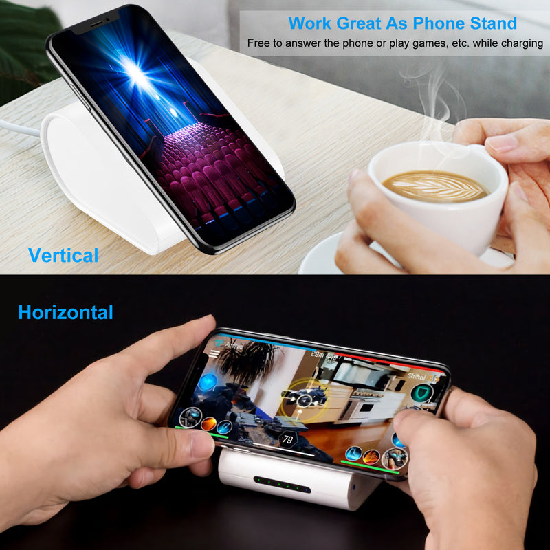 Portable Wireless Charger – 10400 mAh Power Bank for Phones and Tablets