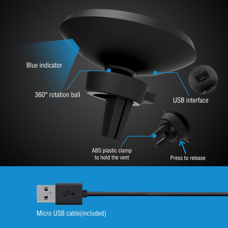 Magnetic Wireless Car Charger – 360° Holder with Multiple Protection