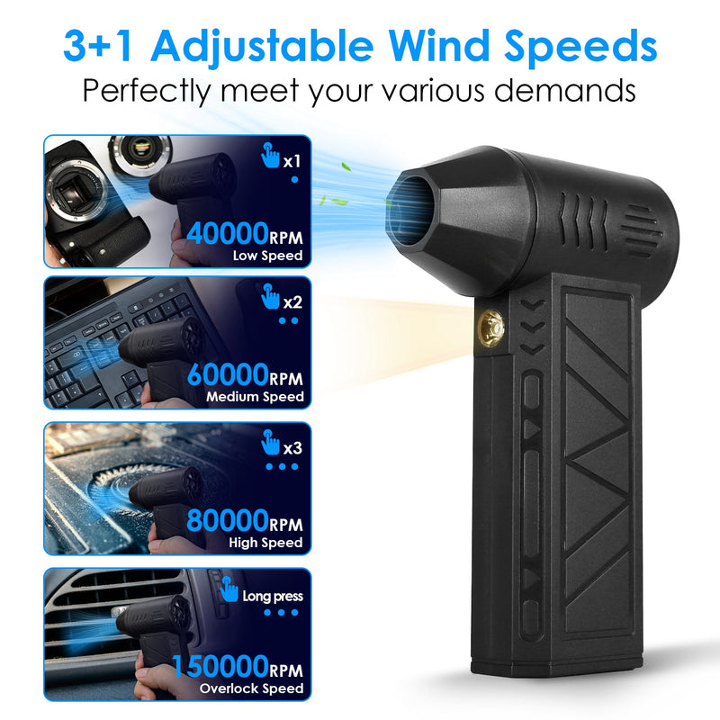 Portable Air Compressor – High-Speed 150000RPM Duster for Electronics