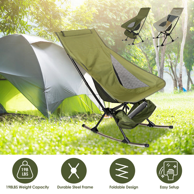 Portable Camping Rocker – Oxford Fabric and 2-in-1 Bag